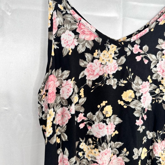Wallflower Floral Black and Pink Slip Dress Size L - Picture 7 of 9